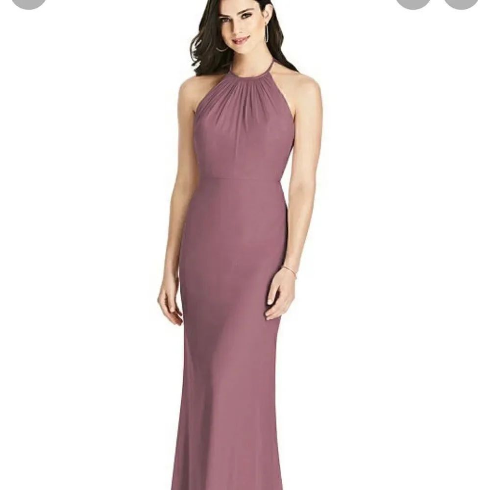 Dessy Collection English Rose Criss Cross Style 3022 Maxi Dress Sz 10